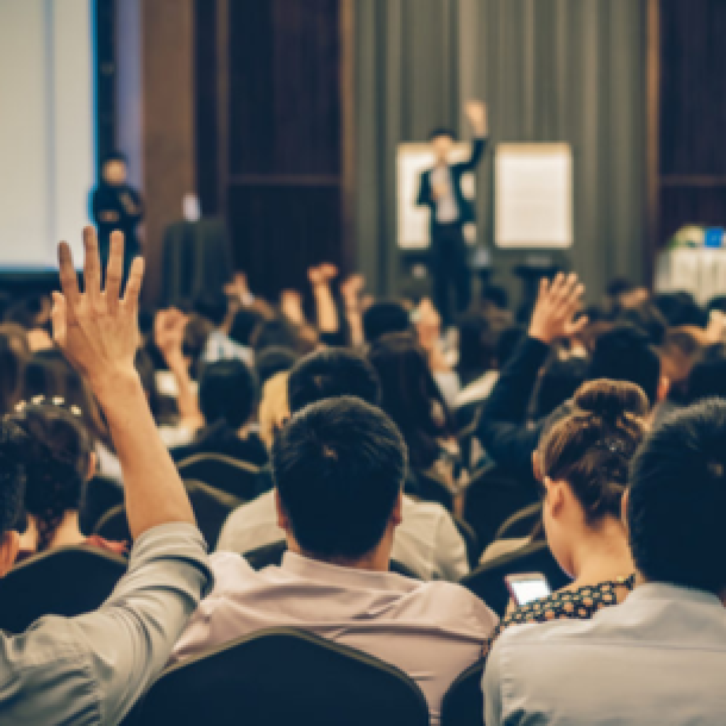 Audience reaction during presentation