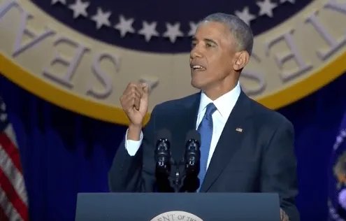 Barack Obama giving a presentation