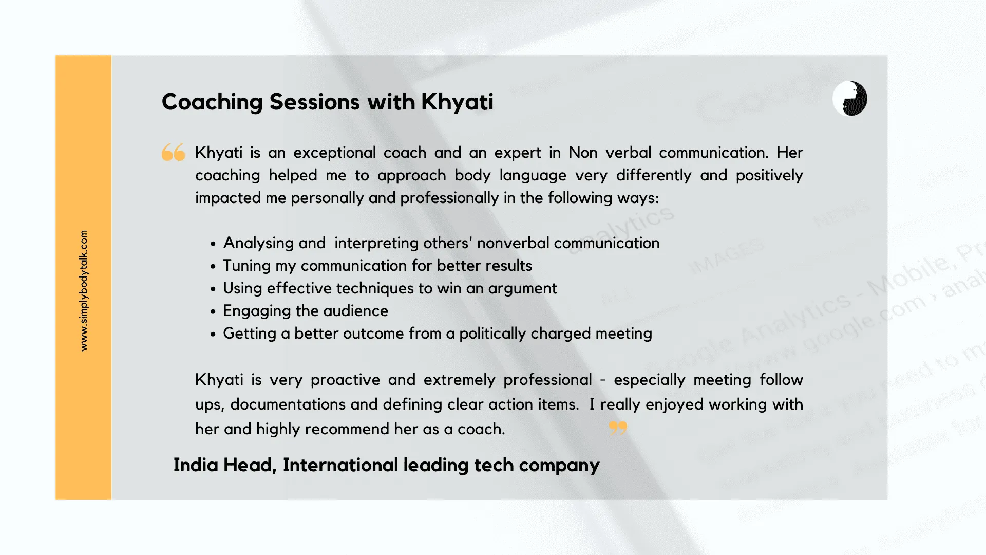 Personal Coaching