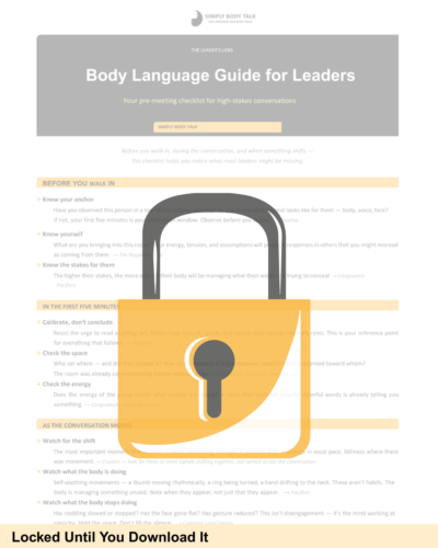 Body Language Checklist for Leaders